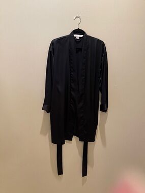 Victoria's Secret Black Satin Robe